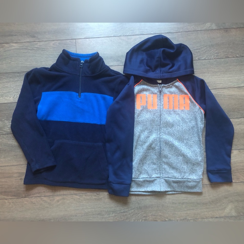 ⭐️LOT of 2⭐️Sweaters •Pullover Fleece •Zip Up Hoodie •Both pockets •Size 6 •EUC